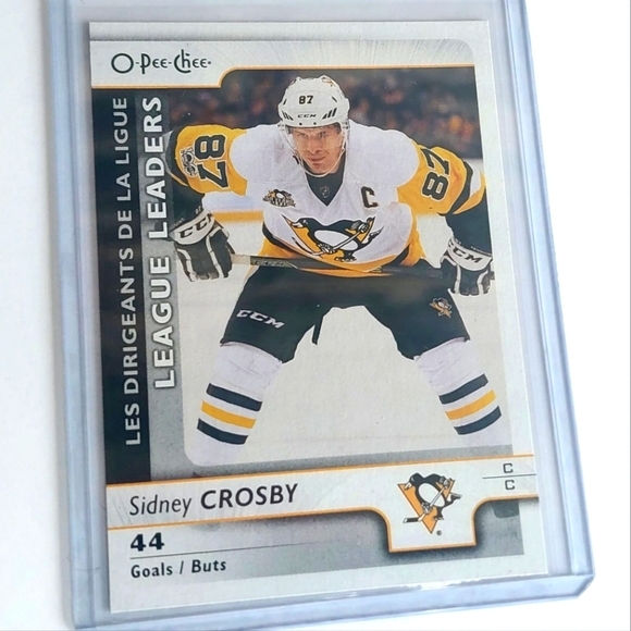 Sidney Crosby 2017-2018 OPC League Leaders Pittsburgh Penguins Card #593 - Picture 1 of 2